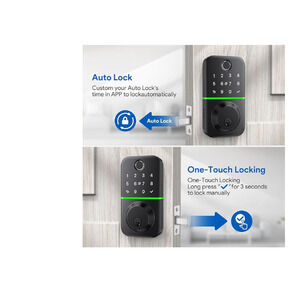 KUCACCI Keyless Entry Fingerprint Smart Door Lock App Bluetooth T17 Door Lock